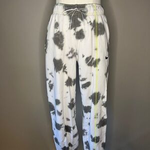 Nike Gray and White Tie-Dye Joggers